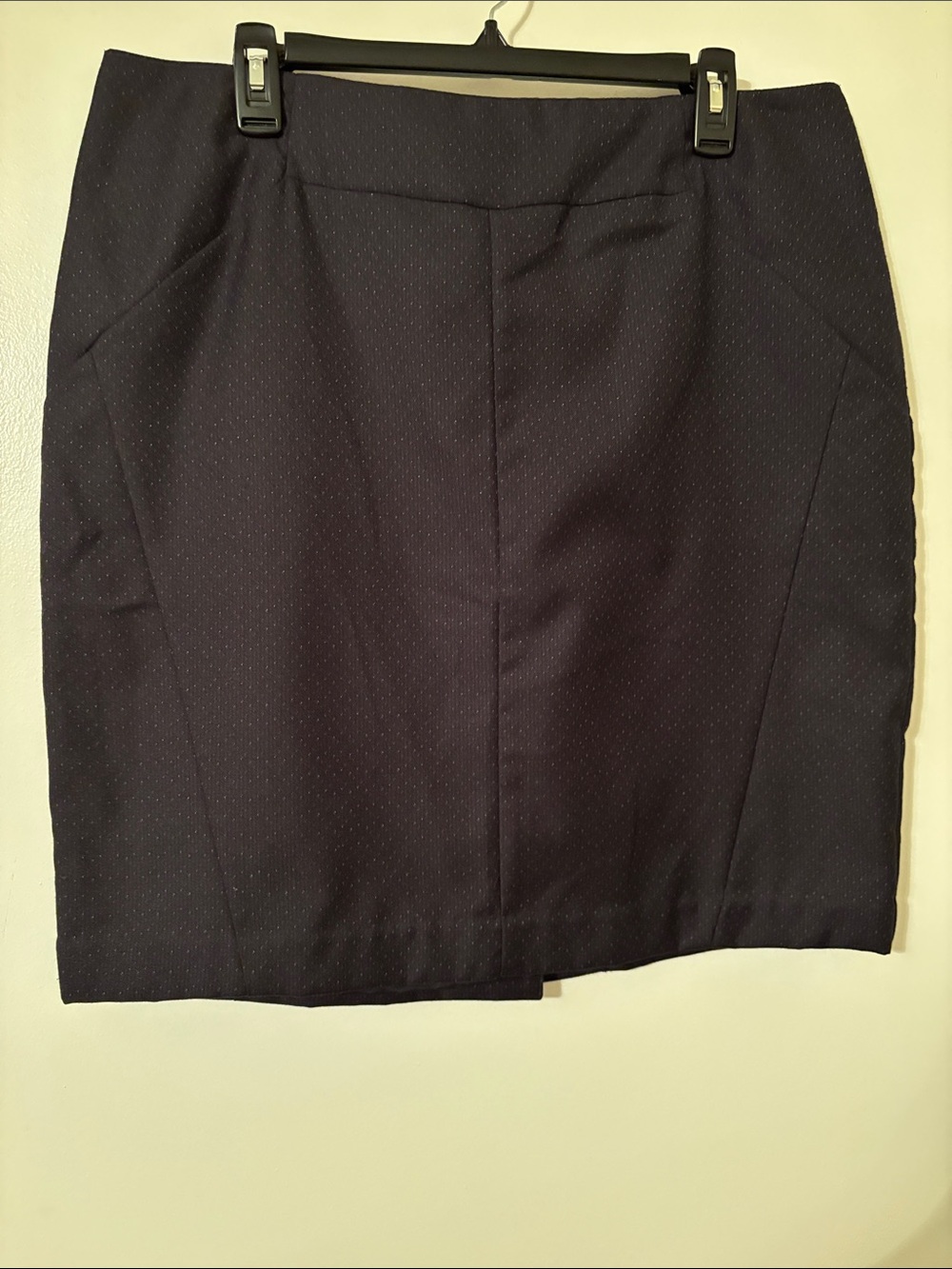Worthington Navy Micro-Dot Pencil Skirt